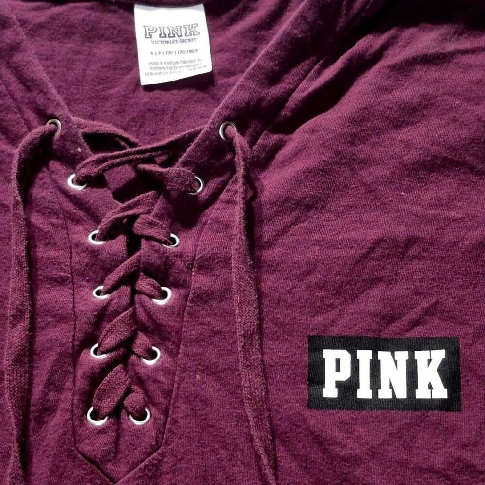 Victoria-s-secret Women's Burgundy and Purple Shirt